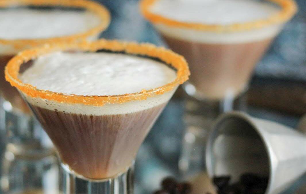 Salted Caramel Cold Brew Martini with Salted Cold Foam