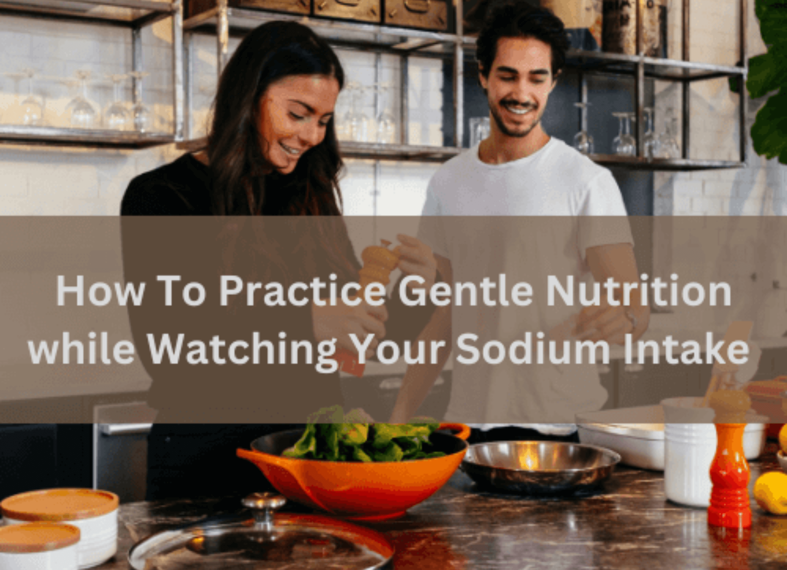 Watching sodium intake image with two people smiling.